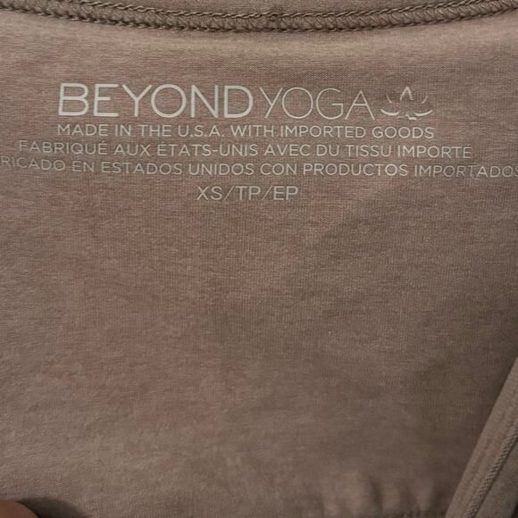 Beyond Yoga Brown Birch Heather Spacedye Keep Pace Biker Jumpsuit Size XS - Picture 4 of 10